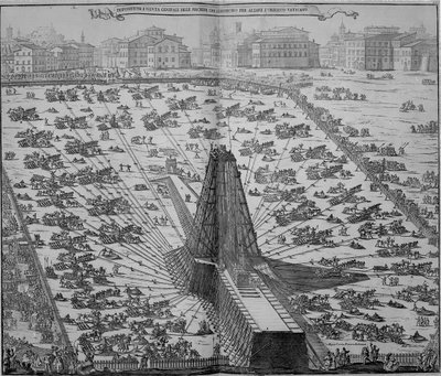 Erecting the Ancient Egyptian Obelisk in St. Peter